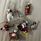 6 Collectible Coca Cola Christmas Tree Ornaments 