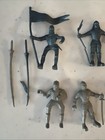 Vintage 1950s Louis Marx Prince Valiant Medieval Knights Castle Lot Of 13