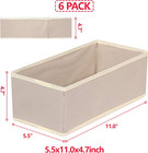 6 Pack Foldable Cloth Storage Box Closet Dresser Drawer Organizer Fabric Baskets