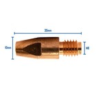 20pcs 140 0442 Mig mag M8x30x1 2mm Contact Tip For Binzel 26 36 40kd 501d
