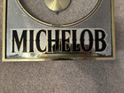 Vintage Anheuser Busch Michelob Pendulum Mirror Clock Wall Hanging Glass