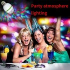 3w Rgb Rotating Led Bulb E27 Stage Light Voice Activated Lamp