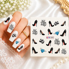 Elegant Fashion Nail Art Decal Stickers High Heels Purse Diamond Diy Manicure