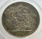 1902 Great Britain Crown Anacs Au58 Silver  925 Km 803 Toned Almost Uncircula   