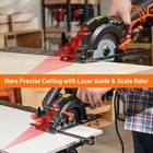 5 8a 4-1 2  Circular Saw W laser Metal Auxiliary Handle 6 Blades For Wood Tile