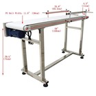 59 l 11 8 w Food Grade Pu Belt Conveyor Transport Machine Double Guardrail 60w