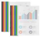  12 Pack Clear Report Covers With Sliding Bars  5mm Sliding Bar File Folder  