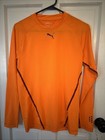 Puma Men   s Golf Monoline Long Sleeve Vibrant Orange Long Sleeve Tee Size Medium