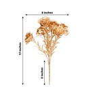 Gold 2 Metallic 17  Artificial Rose Flower Bouquets Party Events Decorations