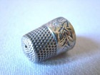 Lovely Antique Sterling Silver Sewing Thimble  Waite thresher  Size 6 Star Mark