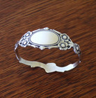 T H Marthinsen 830s Silver Norway Norwegian Napkin Ring Floral No Mono 10 5 Gram