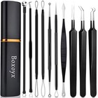 10-piece Pimple Popper Tool Kit - Blackhead Remover   Comedone Extractor Set For