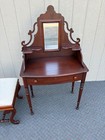 67773 Lexington Traditional Vanity With Mirror And Upholstered Bench
