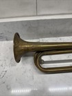 Vintage Wwii Rexcraft Us Army Regulation Brass Bugle With Mouthpiece
