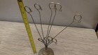 Vintage Metal Silver Tone Wire Photo Post Card Holder Display Stand Nonmagnetic