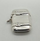 Sterling Silver Vesta Case Match Safe Holder Suitcase Design
