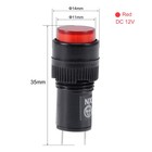 Signal Lamp Dc 12v Nxd-212 Red Neon Bulb Flush Panel Mount 15 32  12mm New 10pcs
