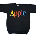 Vintage Apple Computer Rainbow Logo Sweatshirt - Black  xl 