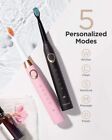 Fairywill Electric Toothbrush Soft Hard Brush Heads Sonic Whitening Clean 5modes