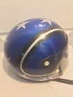 Vintage 1970   s Ss Super Champion Metal Flake Blue Silver Star Motorcycle Helmet