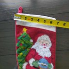 Vintage 20  Santa Kids Dog Cat Wool Needlepoint Christmas Stocking Handmade