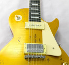 Vintage Relic Gold Top Lp Electric Guitar P90   Hh Pickups Cream Pickguard