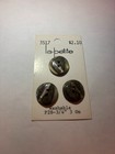 Vintage La Petite Marbled Striped Buttons 3 4    Carded 3pc Nos Sewing