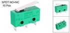 10pcs Kw4-3z-3 Micro Switch Spdt No Nc 3 Terminals Short Straight Lever Green