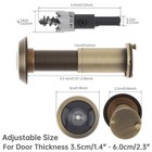 200 Degree Door Viewer Security Peek Peephole W  Drill Bit For Home Office Hotel