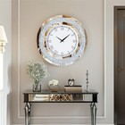 60 80cm Large Mirrored Clock Sparkle Crush Diamond Wall Clock Living Room Kitche