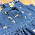 Vintage Sesame Street Baby Girls Purple Gingham Denim Dress 6-9m 100  Cotton
