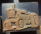 13 Old Printing Blocks Case Tractor Usa Map Farm Christmas Letterpress Baseball