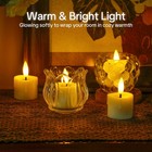 6 Pcs 1 6x2 5 Inch Ivory Plastic Flameless Led Tea Light Candles Remote Timer