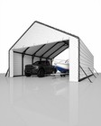 20ft Heavy Duty Pe Carport  Waterproof Outdoor Shelter With Removable Walls