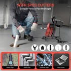 Electric Drain Cleaner Machine 50ft X 1 2  450w Manual-feed Sewer Snake Auger