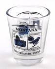 Montana State Scenery Blue New Shot Glass Shotglass