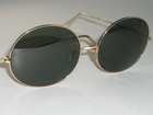 Vintage Bausch   Lomb 58mm Large Arista Round Lennon Glass Aviator Sunglasses