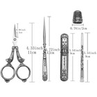 Butuze Embroidery Scissors Kit  European Antique Vintage Sewing Small  Silver