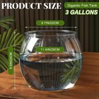 3 Gallon Round Plastic Fish Tank Shatterproof Clear Aquarium Terrarium Vase