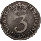 1708 3 Pence Maundy Queen Anne Coin Uk Silver  mo4337- 