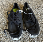 Nwt Cat   Jack Boys Size 5 Black Canvas Lace-up Sneakers Shoes Classic Flat