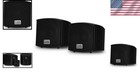 Acoustic Audio 400w Black Bookshelf Speakers - Compact Mountable Perfection