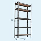 72  X 36  X 12  Adjustable Garage Shelves 5 Tier 2000 Lbs Utility Rack Shelving
