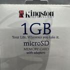 Kingston 1gb Microsd Memory Card With Adapter New In Package