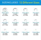 327pcs E-clips Circlip Retaining Rings Assortment Set  1 2mm-10mm   24 Sizes
