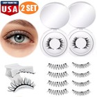 2set Women s Magnetic Natural Eyelashes Applicator Look Reusable False Eyelashes