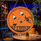 Halloween Anthropomorphic Vintage Style Moon Wooden Sign Wall Decor 8 