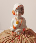   Killer   Antique China Doll Pin Cushion - Flapper Style Elegant Lady