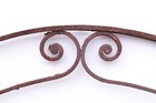 Antique Arched Spiraled Wrought Iron Transom Window