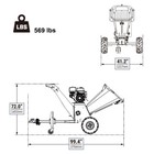 Mechmaxx B s 408cc 14hp Gas E-start Engine 6   Wood Chipper With Towbar  P4206